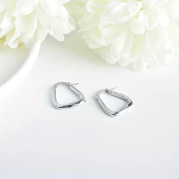 🆕❗️❗️Minimalist Luxury Style Hoop Earrings Sterling 925 Silver Jewelry. - Picture 2 of 7